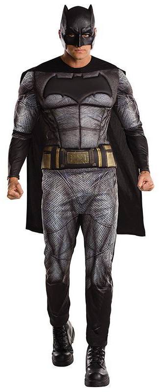 Ein grauschwarzes Batman-Kostüm für Erwachsene.