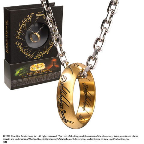 Originalgetreue Filmreplik vom einen Ring aus Herr der Ringe, ideal als Sammlerstück für die Vitrine.