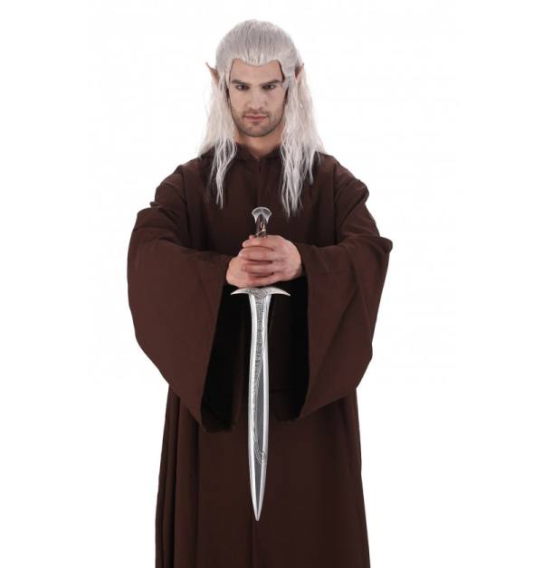 Ein detailreiches Elfen-Schwert aus Latex, ideal als sichere Polsterwaffe für LARP, Cosplay oder Fantasy-Kostüme.