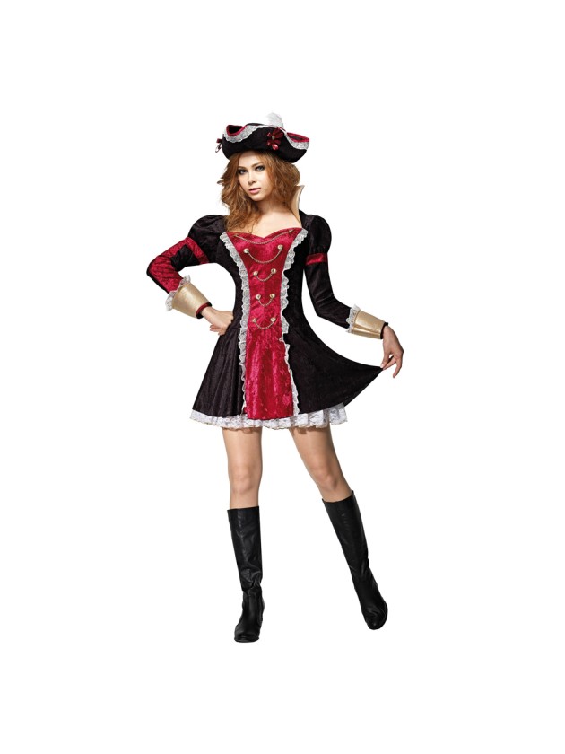 Authentisches Piratenkostüm für Damen für Halloween, Karneval oder Motto-Partys.