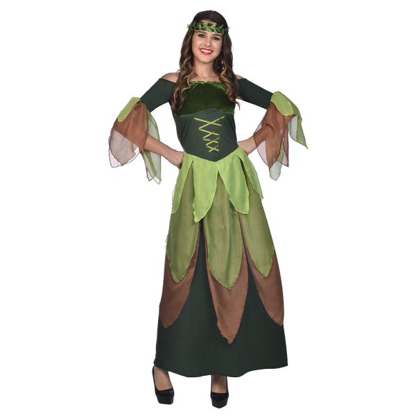 Ein zauberhaftes Waldfee-Kostüm für Damen, ideal für Karneval, Fasching oder Fantasy-Events.