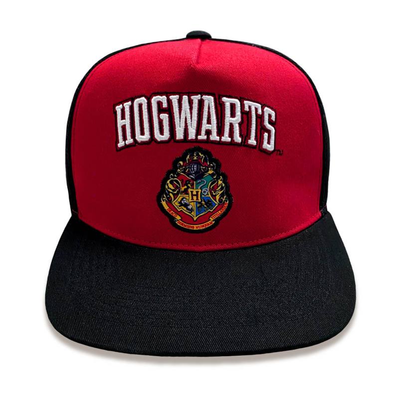 Harry Potter Cap mit Hogwarts-Wappen in den Farben Rot und Schwarz