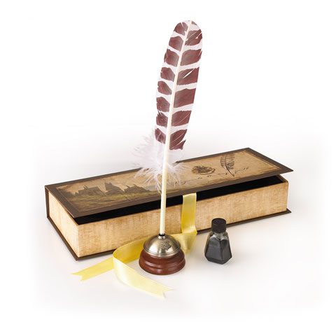 Harry Potter Hogwarts Schreibfeder mit Tinte und Halterung als exklusives Schreibset
