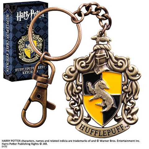 Hufflepuff Schlüsselanhänger mit dem offiziellen Wappen des Hauses Hufflepuff aus Harry Potter