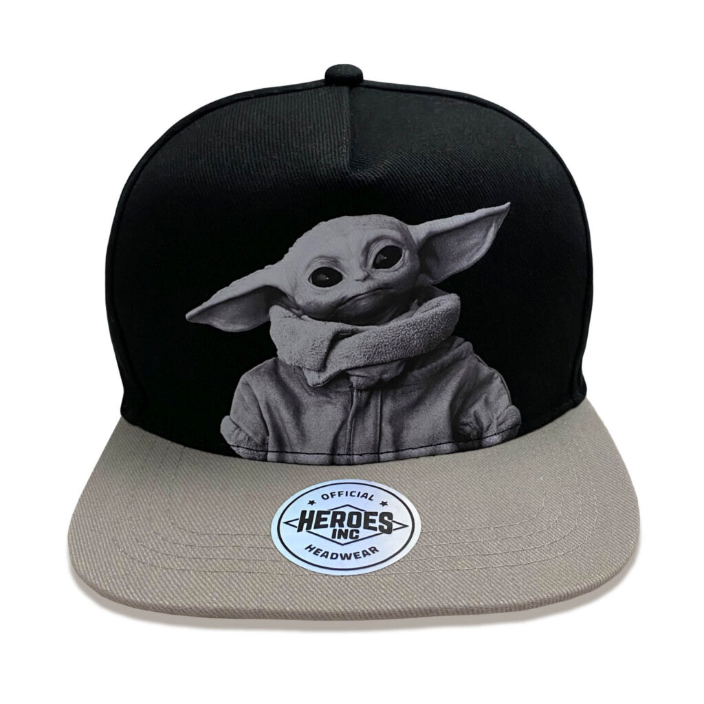 Schwarz Graues Star Wars Basecap mit Baby Yoda Motiv