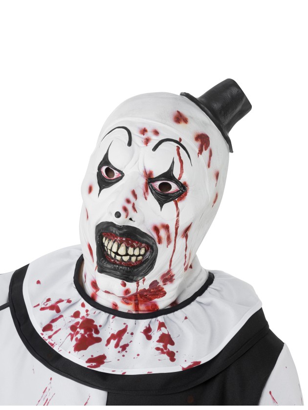 Latex-Maske von Art the Clown aus dem Horrorfilm Terrifier für Halloween