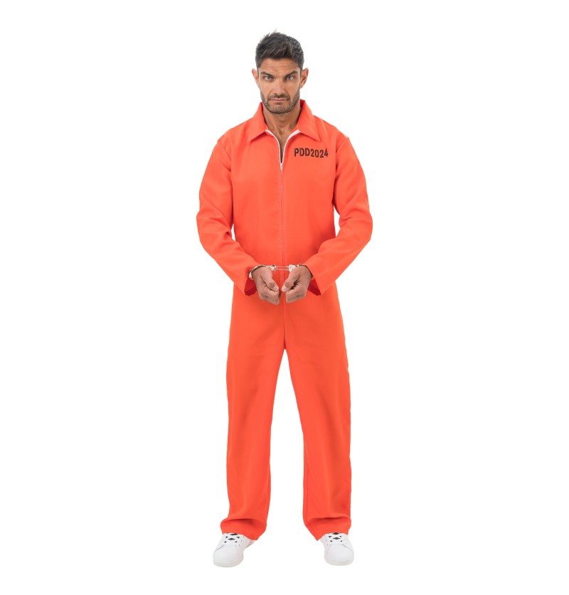 Oranges Sträflingskostüm (180 cm) für Halloween – jetzt in unserem Kostümladen in Berlin kaufen.