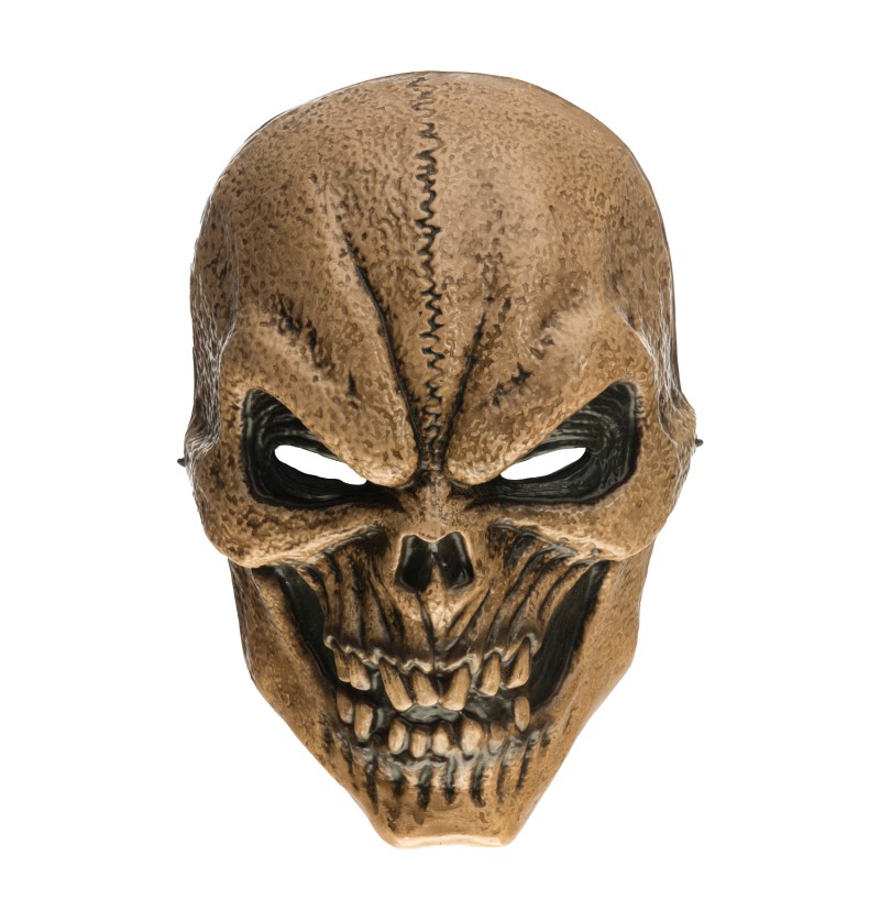 Klassische Totenkopf-Masken aus Plastik für Halloween – erhältlich im Kostümladen ClothingLand in Berlin