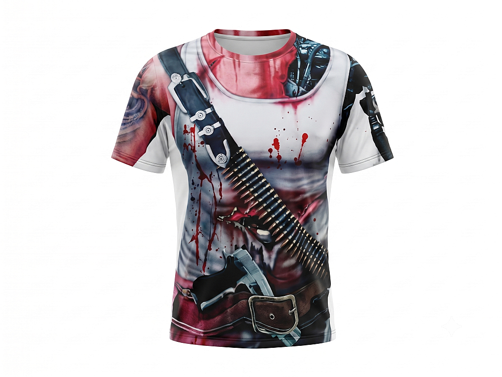 T-Shirt für Halloween mit gruseligem Zombie-Motiv.