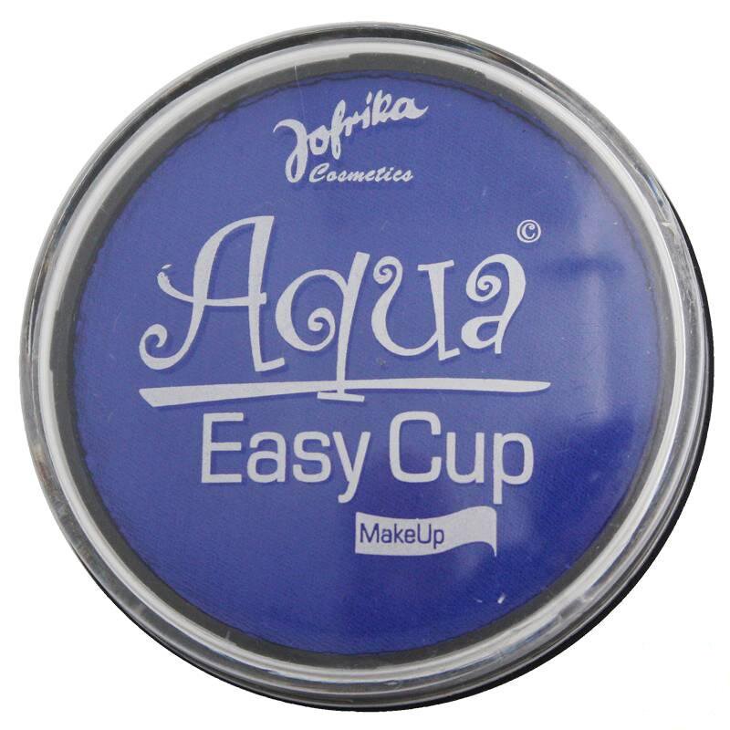Ein rundes Döschen mit blauer Wasserschminke: Aqua Easy Cup Rot von Jofrika Cosmetics.