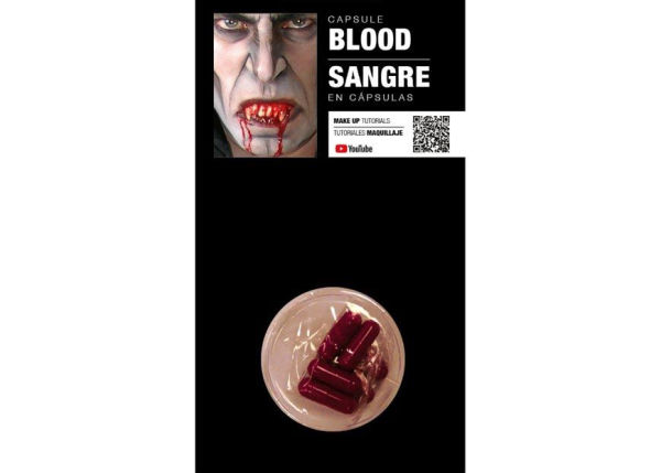 Blutkapseln für realistisches Vampir-Make-up aus dem Halloween Shop Berlin.