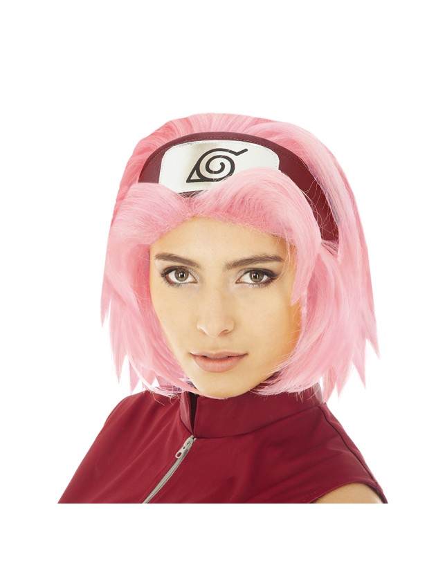 Rosa Cosplay-Perücke (Sakura Haruno aus Naruto) bei ClothingLand Kostüme, Berlin. Kostümladen.