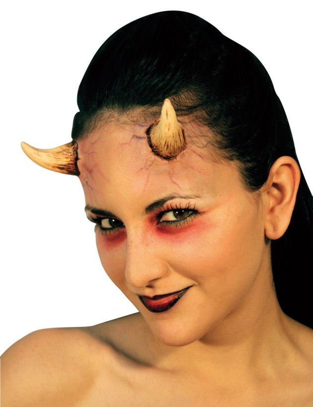 Kleine Teufelshörner aus Latex zum Kaufen im Kostümladen in Berlin.
