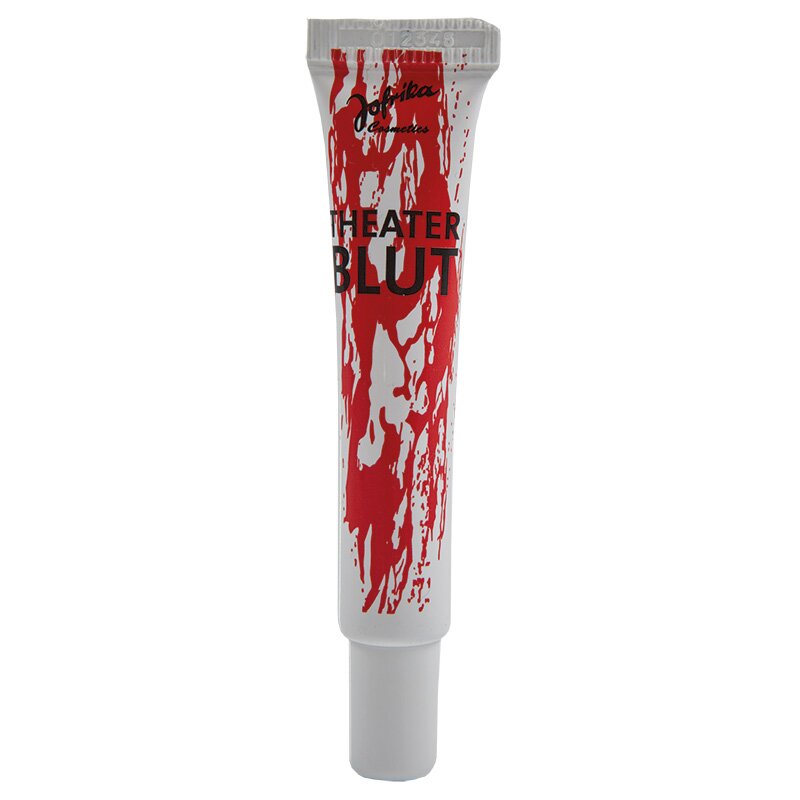 Flasche mit professionellem Theaterblut für Halloween.
