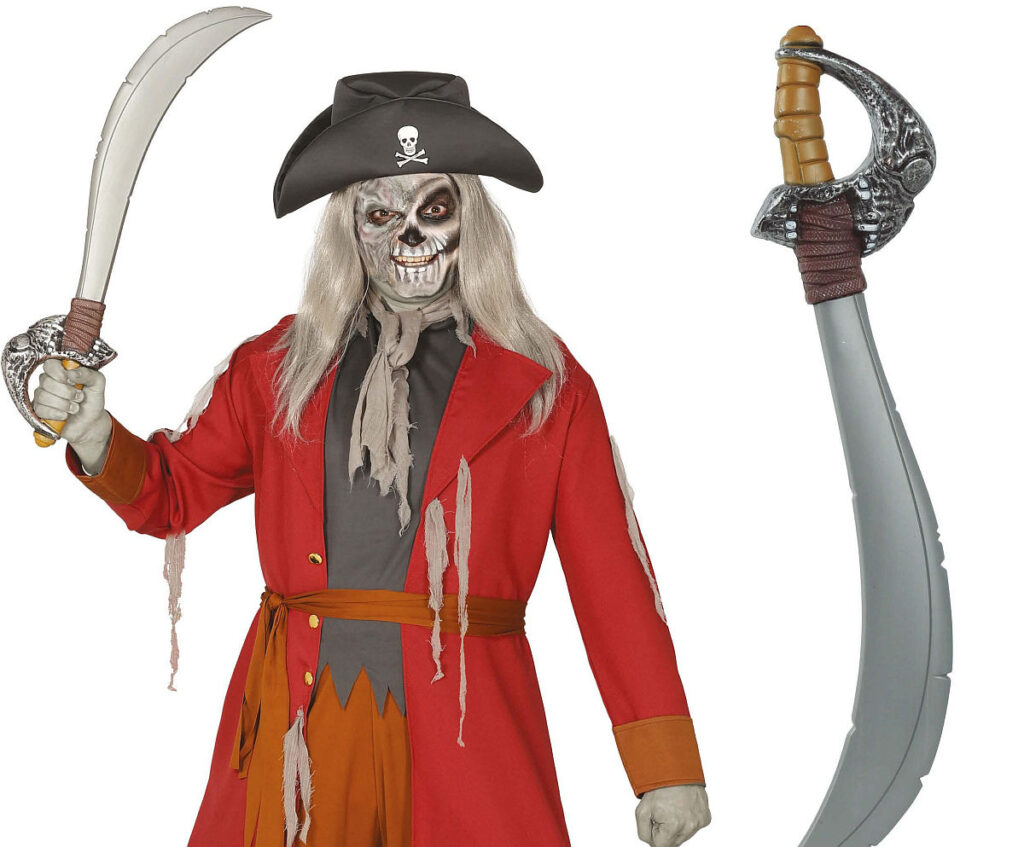 Piratensäbel aus Kunststoff für Karneval, Halloween und Piraten-Kostüme.